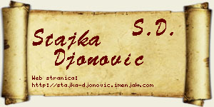 Stajka Đonović vizit kartica
